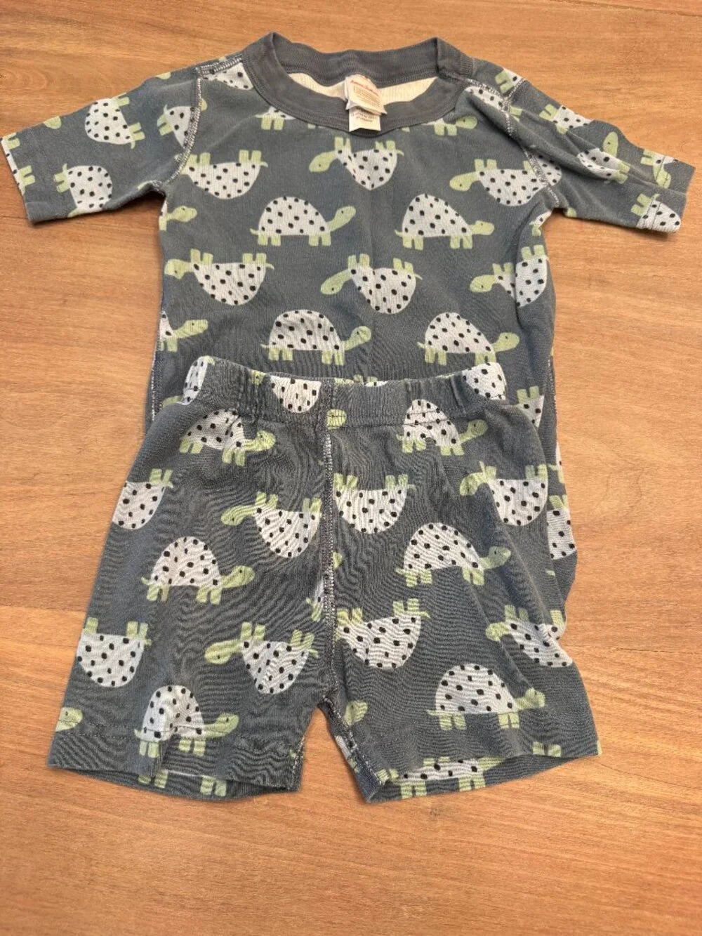 Hanna Andersson Turtle Print Short-Sleeve Pajama Set US 5 / 110cm